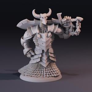 32mm Scale Death Knight in Heavy Armor Miniature