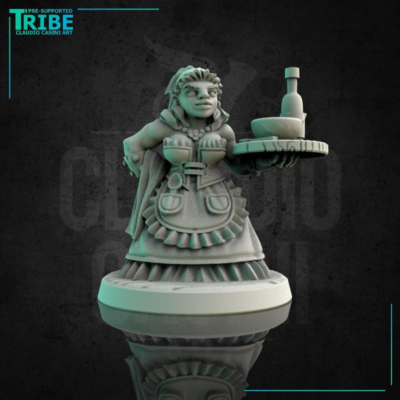 (0171) Female dwarf waitress