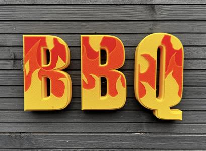 BBQ sign FIRE