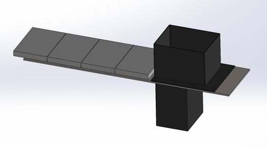 Throu deck waste chute for Tecan Fluent