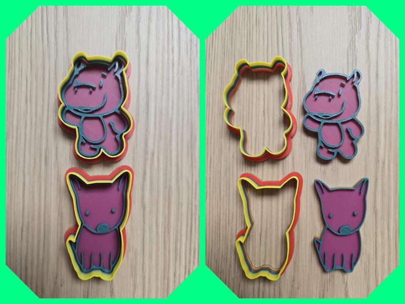 Hippo Dog Cookie Cutter Playdoh Form Play Fun Gift