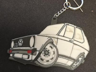 VW Golf 1 GTI Keychain