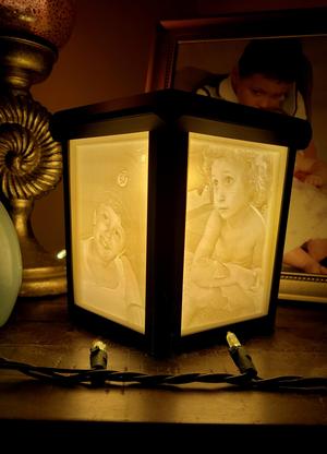 Lithophane Lantern Style Display Assembly