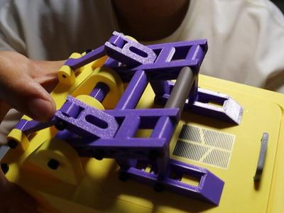 3D Printed Mechanical Linkage Hinge Opening and Closing Door Mechanism Model, Original Design by Meng Ye Gu Shou