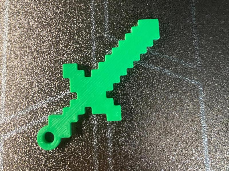 Minecraft Sword Keychain