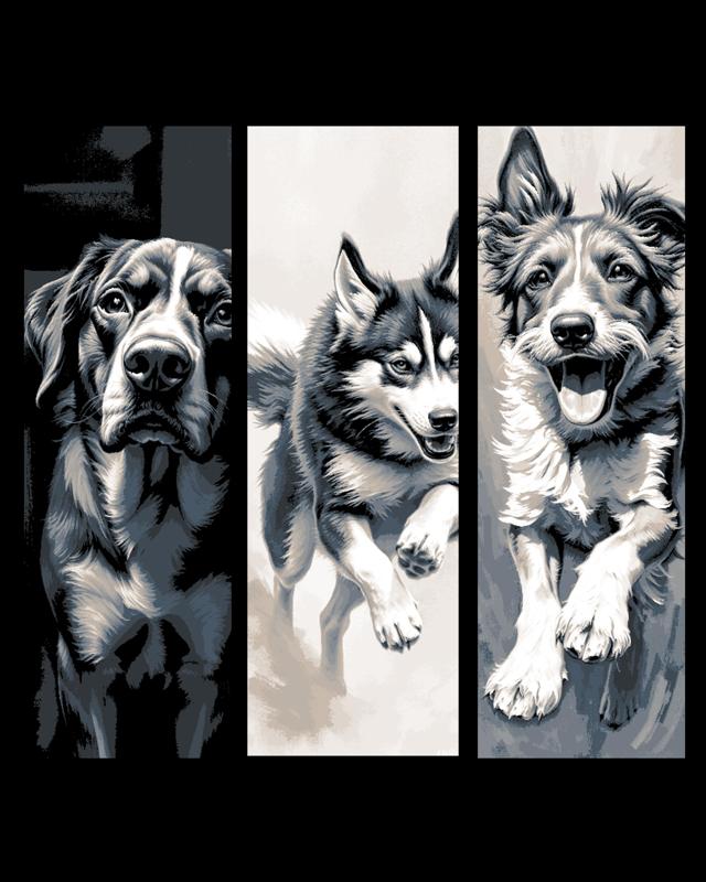 Portraits of our best friends - Puppies part 2 - Set of Bookmarks
