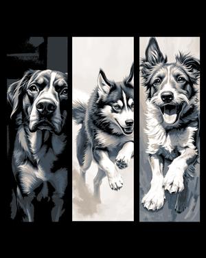 Portraits of our best friends - Puppies part 2 - Set of Bookmarks