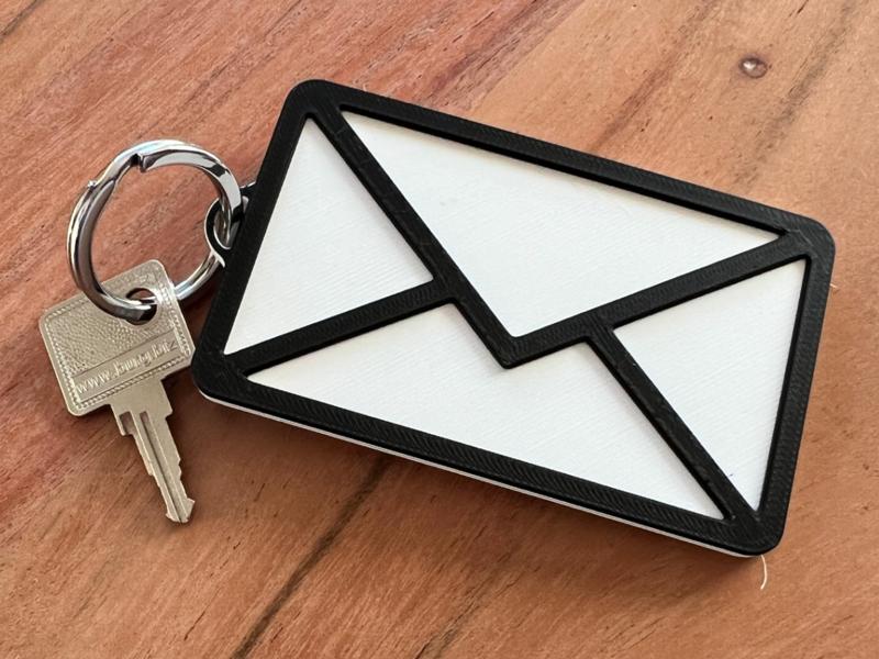 Mailbox key keychain letter logo lock Post
