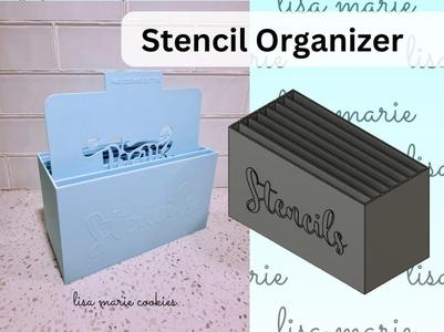 Stencil Box Holder Organizer
