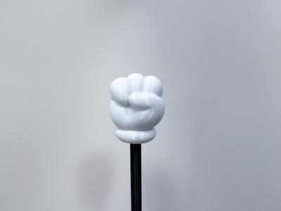 Cartoon Hand Pointer Stick - Rock Sign