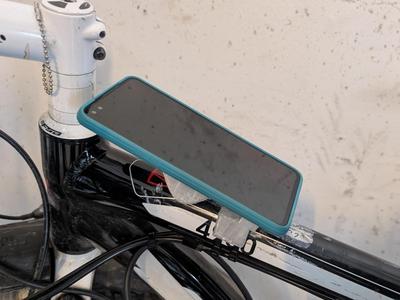 Bike mount for phone finger strap