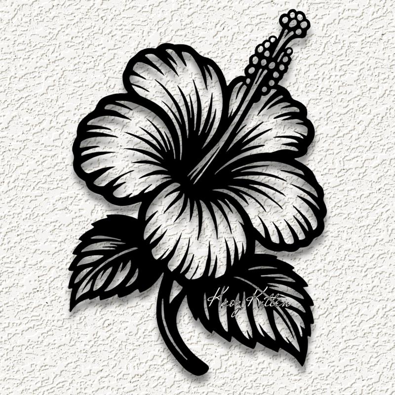 tropical hibiscus flower wall art home decor