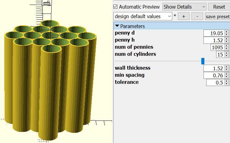 Parametric Penny Weight Shell