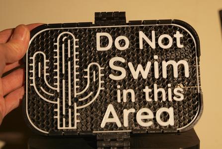 Do Not Swim in this Area sign