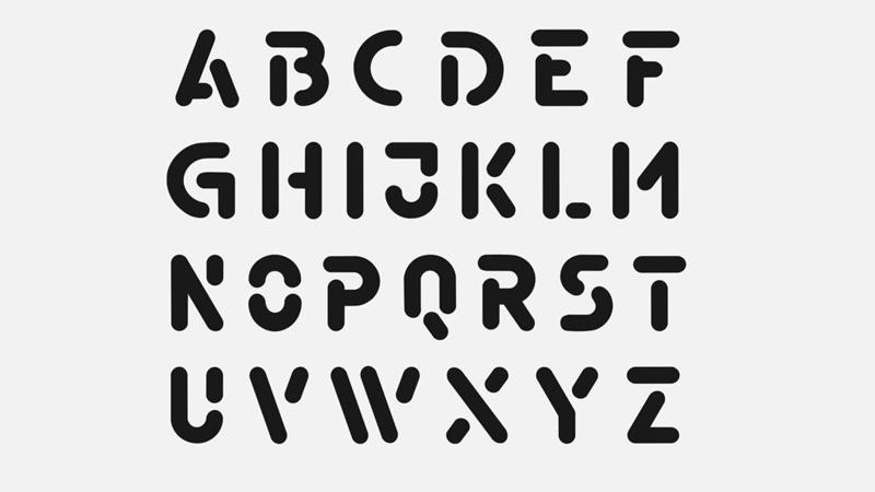 Bubble Letter Stencil