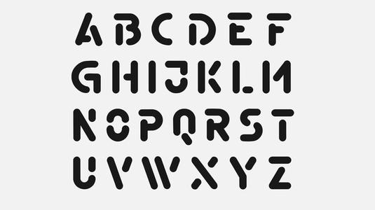 Bubble Letter Stencil