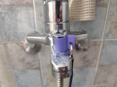 shower tap button locking clip