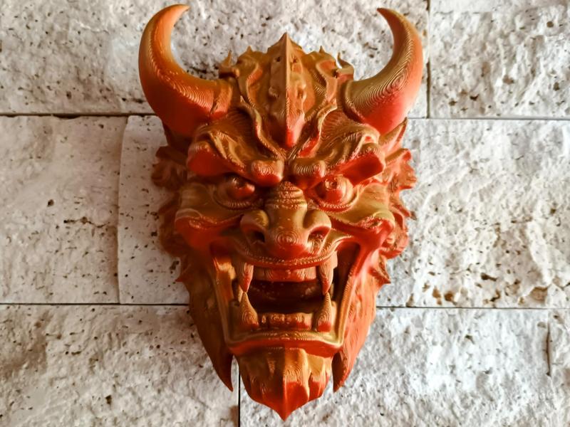 Oni Face Sculpture – Japanese Demon