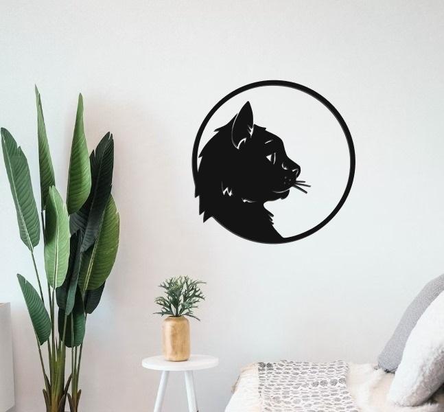 Cat Wall Decoration Round