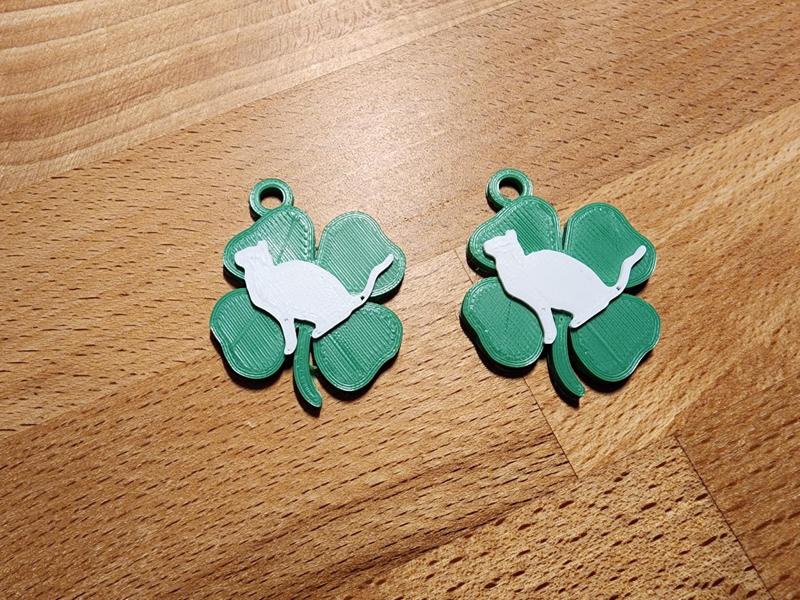 Shamrock Cat Earrings