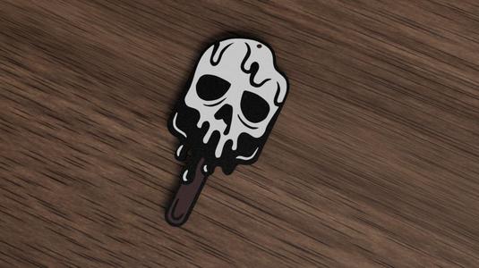 Ice Cream Skull keychain