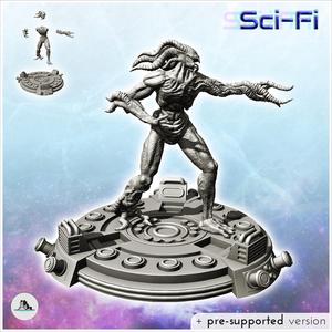 Alien creature with multiple tentacles (12) - SF SciFi wars future apocalypse post-apo wargaming wargame