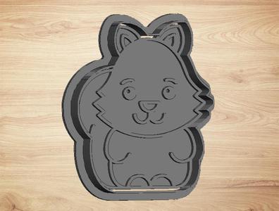 cookie cutter squirrel - cutter and stamp
