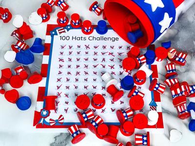 The 100 Hidden Uncle Sam Hats 4th July Game + PDF 