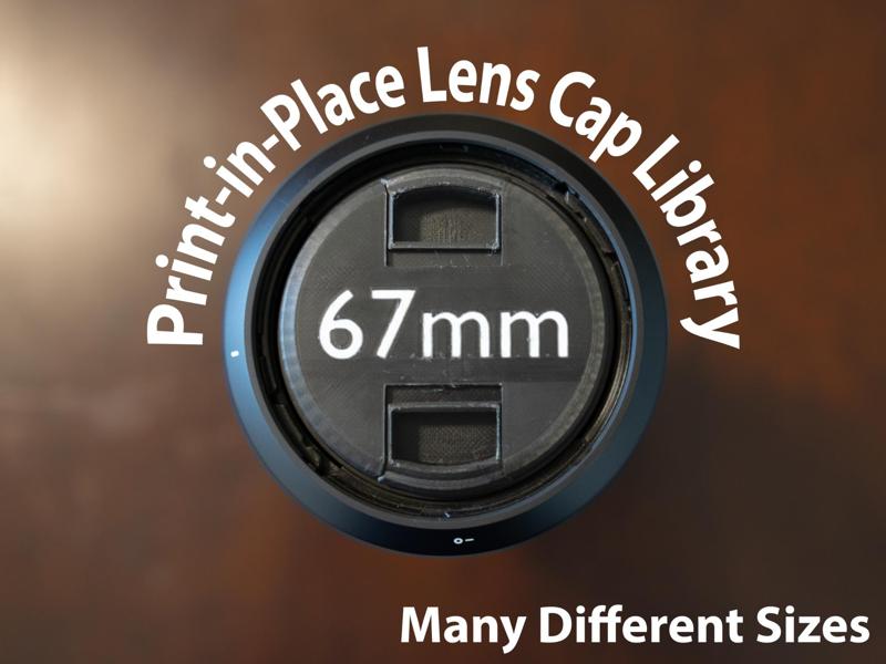 Lens Cap Library (Print in Place)