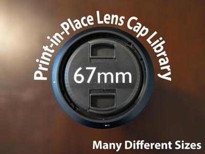 Lens Cap Library (Print in Place)