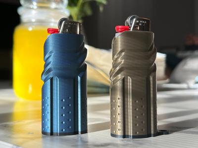Sci-Fi BIC Lighter Sleeve (Optional Keychain Hole)