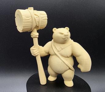 Mallet Bear Figure