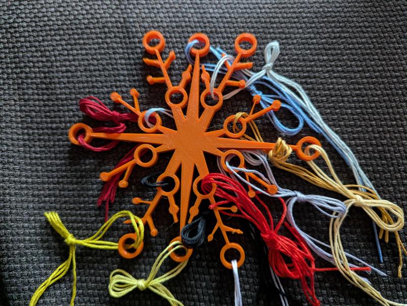 Cross Stitch Floss Organizer - Snowflake