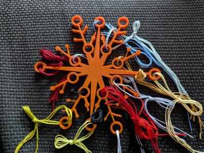 Cross Stitch Floss Organizer - Snowflake