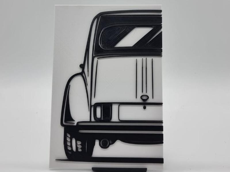 2D Wall Art Citroen 2CV Ente