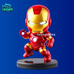 Iron Man STL File – Chibi Iron Man 3D Print Model – Marvel Superhero Resin Figurine