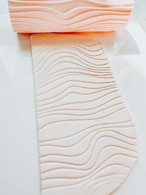 Wavy Striped Texture Roller For Clay 
