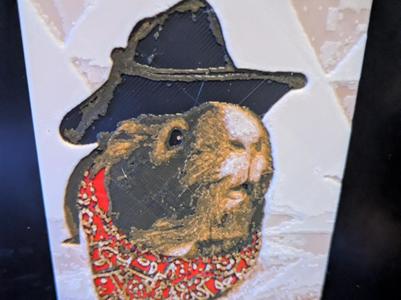 Cowboy Guinea Pig Fridge Magnet