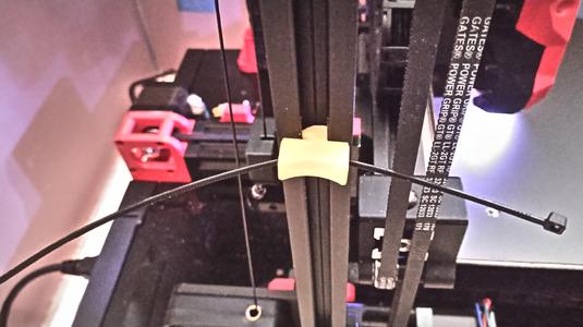 Twist in zip tie mount for Ender 3 V2 aluminum extrusion