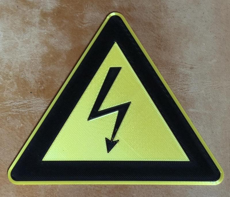 Vorsicht Hochspannung Untersetzer Getränkeuntersetzer Danger Caution Warning High Voltage Label Drink Coaster Elektriker Strom Power MMU