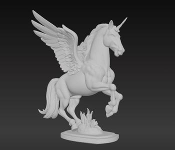Flying Unicorn Sculpture