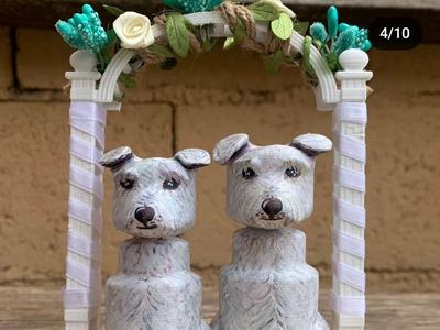 Schnauzer peg doll figure