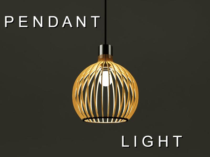 Round ajoured pendant lamp