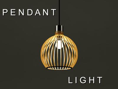 Round ajoured pendant lamp