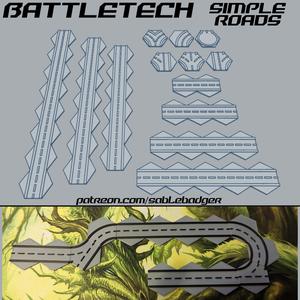 Battletech - Hex map roads terrain