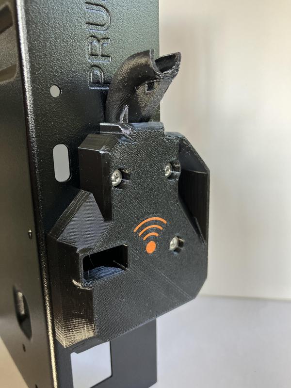 Modified MK4S WiFi cover to accommodate heatbed cable guide