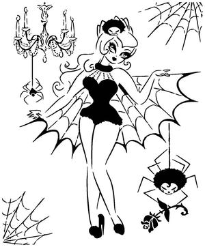 Vampirette stencil 2