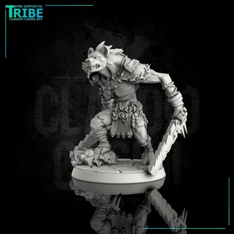 (0086) Male gnoll with two swords