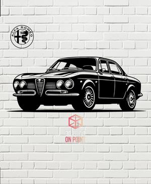 ALFA ROMEO GIULA 1970 VINTAGE - 2D WALL ART #1