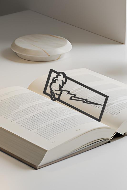 Cloud, Lightning Bookmark, Gift Idea